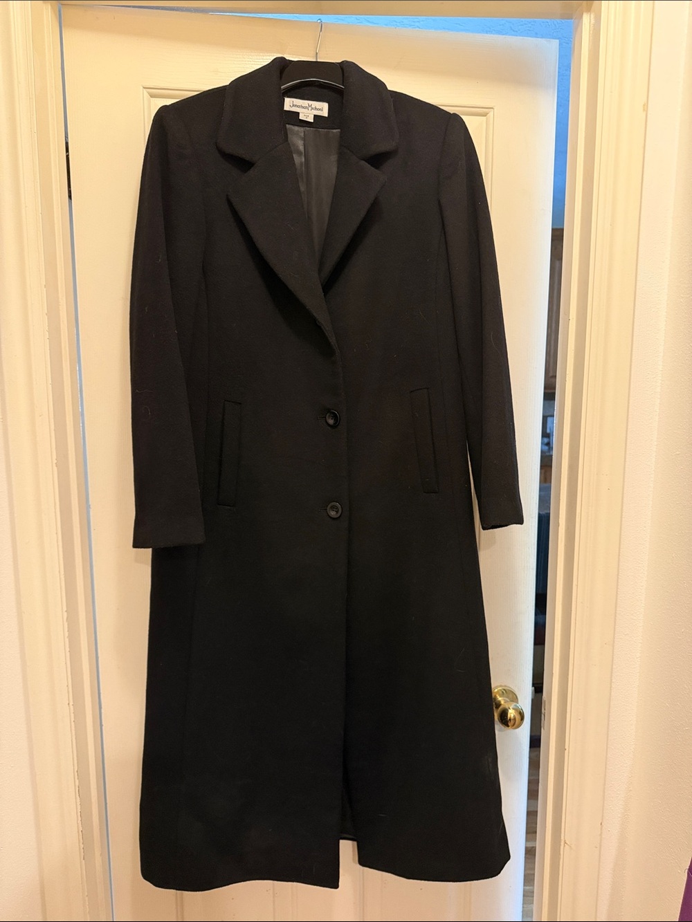 Long Black Women's Trench Coat by Jessica London